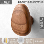 Natural Wooden Wall Hooks – Minimalist Coat and Hat Hanger for Entryway