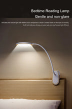 Rechargeable Clip-On LED Desk Lamp – Eye-Protection Light for Bedside Reading