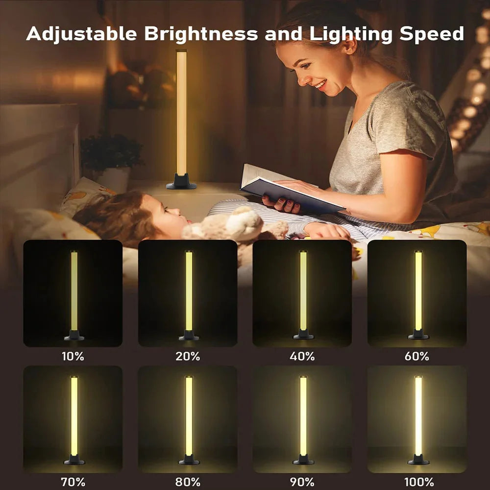 RGB LED Light Bar – Music Rhythm Sensing Desktop Lamp for Gaming Decor