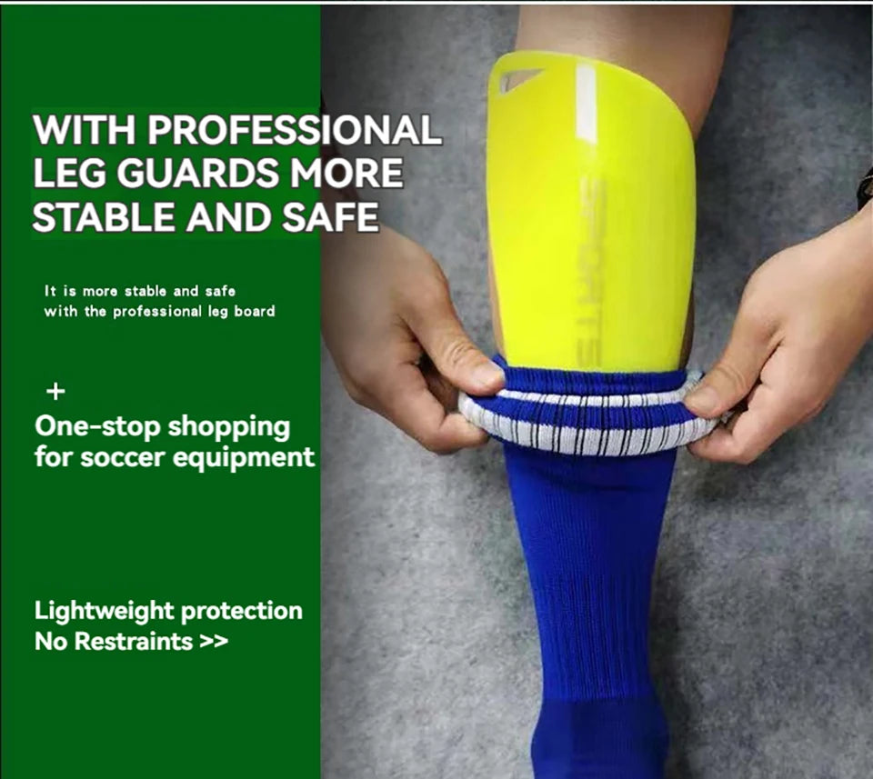 Soccer Shin Guard Socks – EVA Cushion Protection for Kids and Youth Sports
