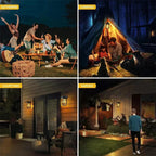 3-in-1 Solar LED Wall Lamp – Tungsten Decorative Lighting for Camping Garden
