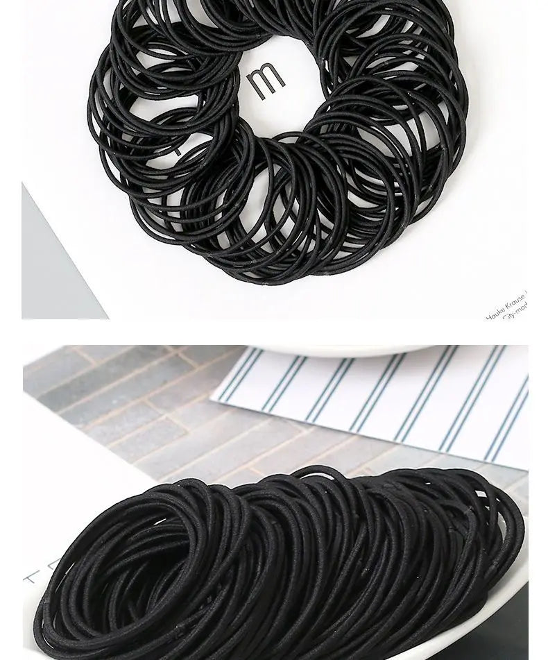 Nylon Elastic Hair Bands – 3.5CM Soft Ponytail Scrunchies for Daily Styling