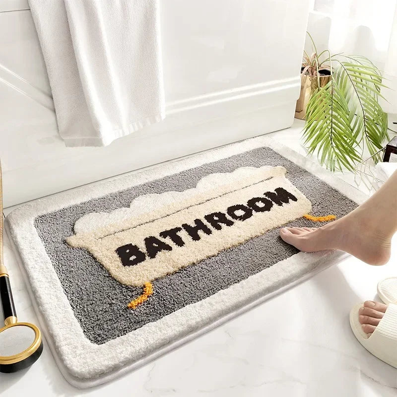 Plush Shaggy Bath Mat – Extra Soft Non-Slip Carpet for Bathroom and Shower