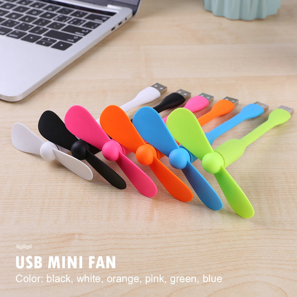 Portable Mini USB Fan – Flexible Bendable Cooling Gadget for Laptop and Travel