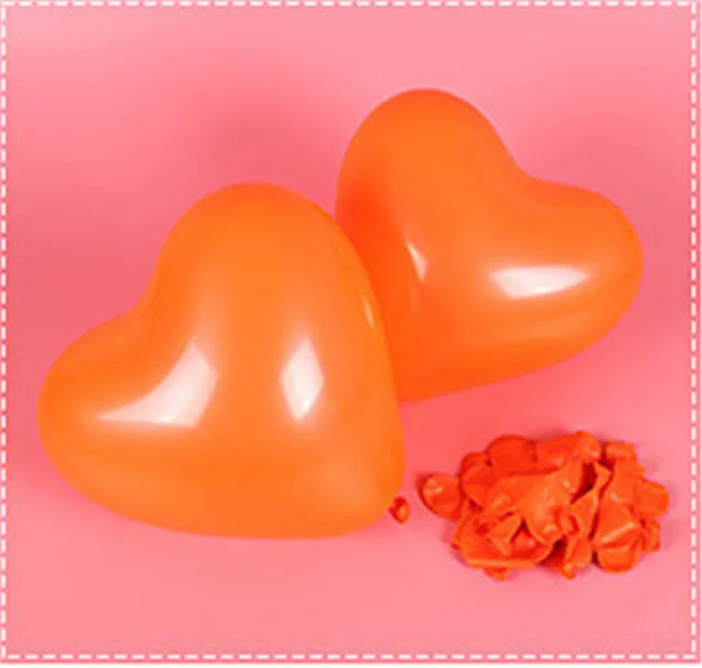 Red Heart Shaped Latex Balloons – 12 Inch Party Decorations for Weddings