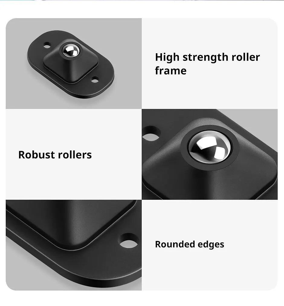 Mini Stainless Steel Swivel Wheels – 360 Degree Adhesive Casters for Furniture