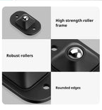 Mini Stainless Steel Swivel Wheels – 360 Degree Adhesive Casters for Furniture