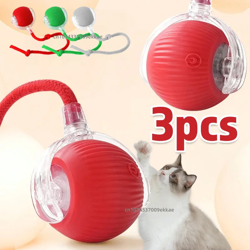 Interactive Rolling Cat Ball – Rechargeable Smart Toy for Pet Training