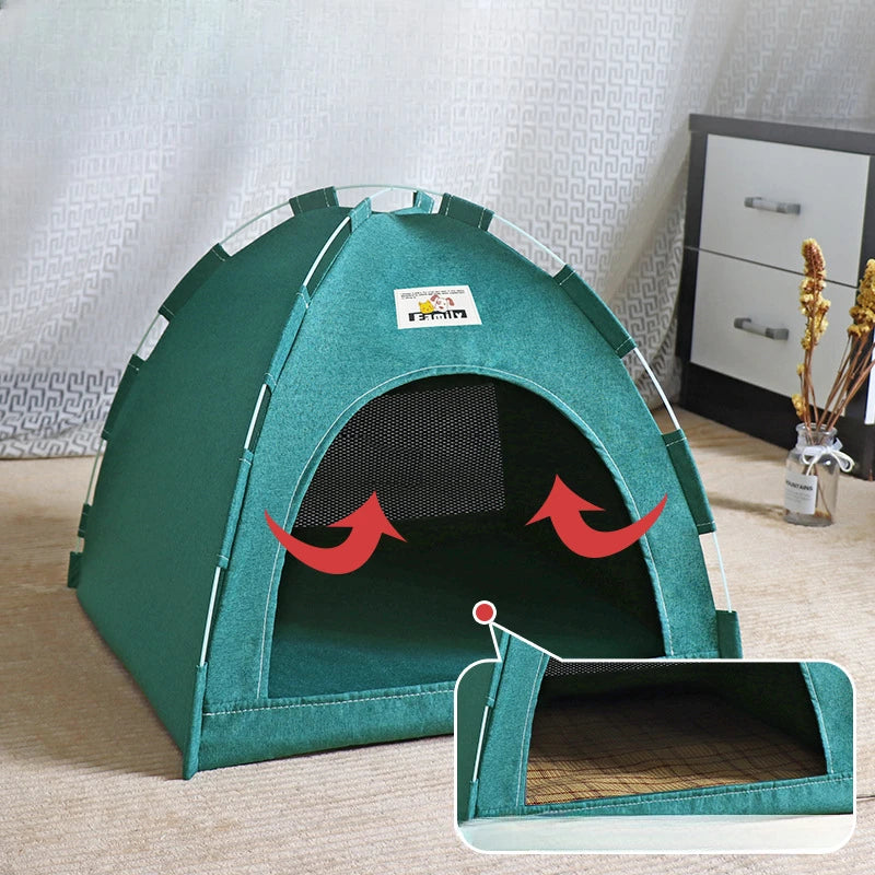 Foldable Pet Tent – Breathable Cooling House for Indoor and Outdoor Use
