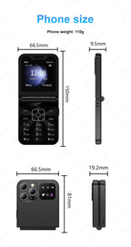 Flip Mobile Phone – Dual SIM with Call Recording for Seniors