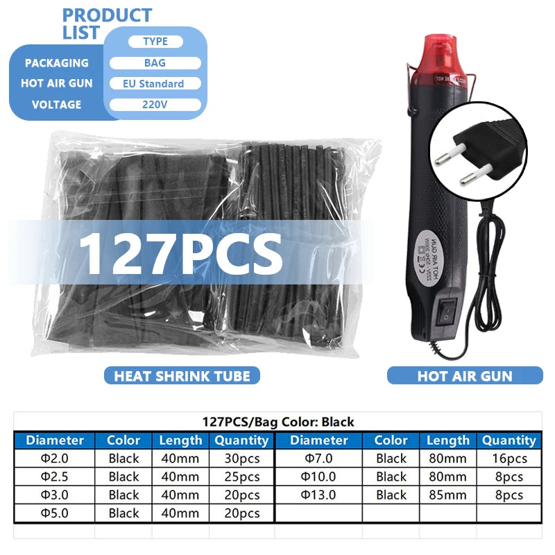 Heat Shrink Tubing Kit – Waterproof Electric Wire Insulation for Cable Repair