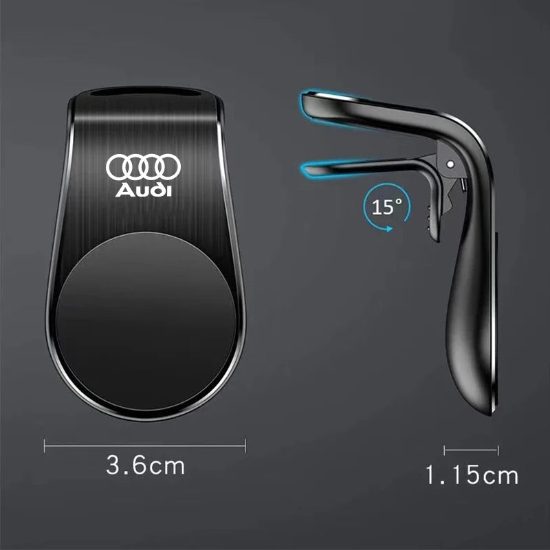 Magnetic Car Phone Mount – Universal Metal Holder for Audi Series Vehicles