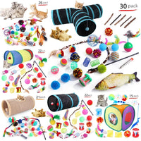 Interactive Cat Play Tunnel – Foldable Mouse and Fish Toy Set for Pets