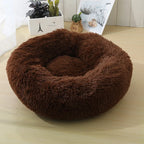 Plush Round Pet Bed – Warm Detachable Washable Nest for Cats and Small Dogs
