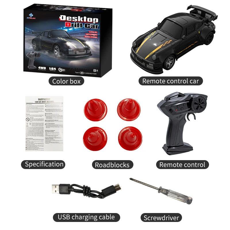 1:64 Drift RC Car – Four-Wheel Drive Racing Toy for Kids