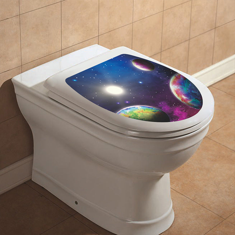Decorative Toilet Seat Decal – Underwater Sea Shell Art for Bathroom Decor