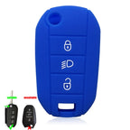Silicone Flip Key Fob Cover – Protective Remote Case for Peugeot and Citroen