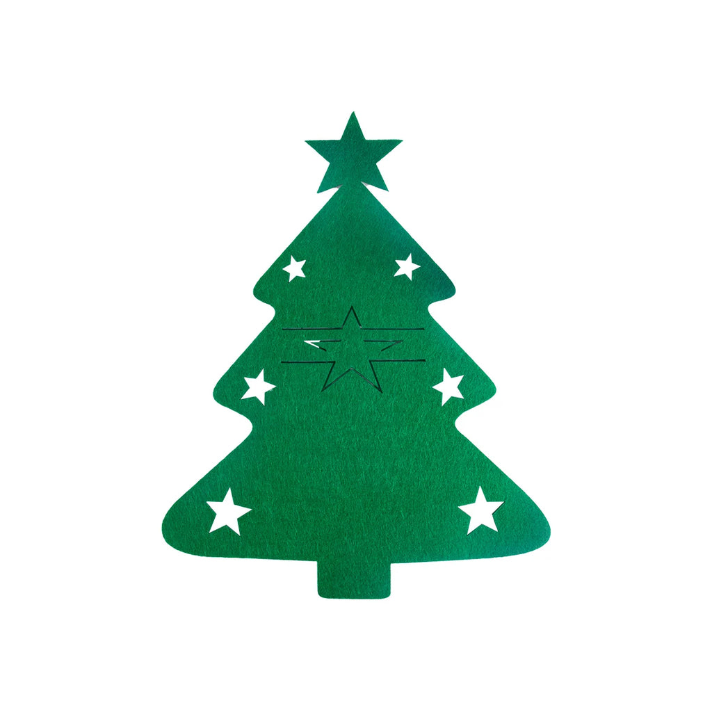 Christmas Tree Cutlery Holders – Festive Felt Tableware Decor for Holiday Dining