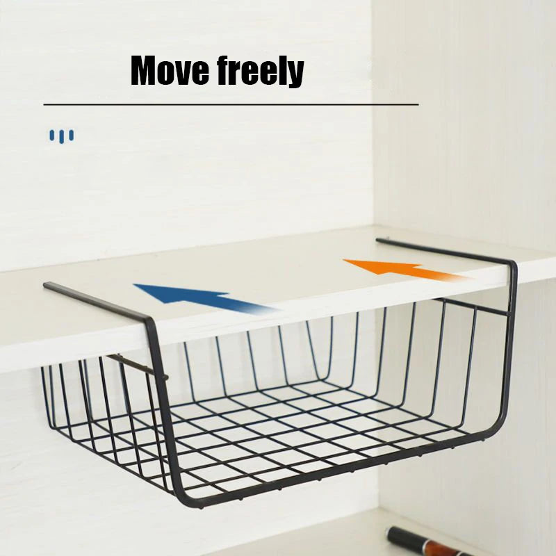 Metal Hanging Storage Basket – Multipurpose Organizer for Kitchen and Bedroom