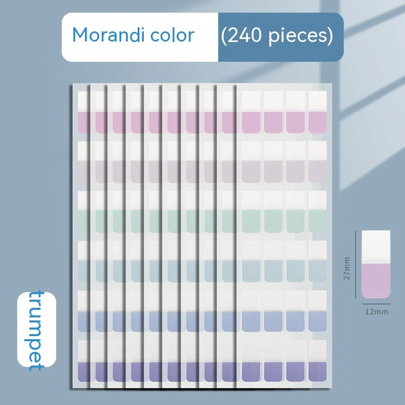 Transparent Sticky Note Index Tabs – Arrow Flags for Planner Page Markers