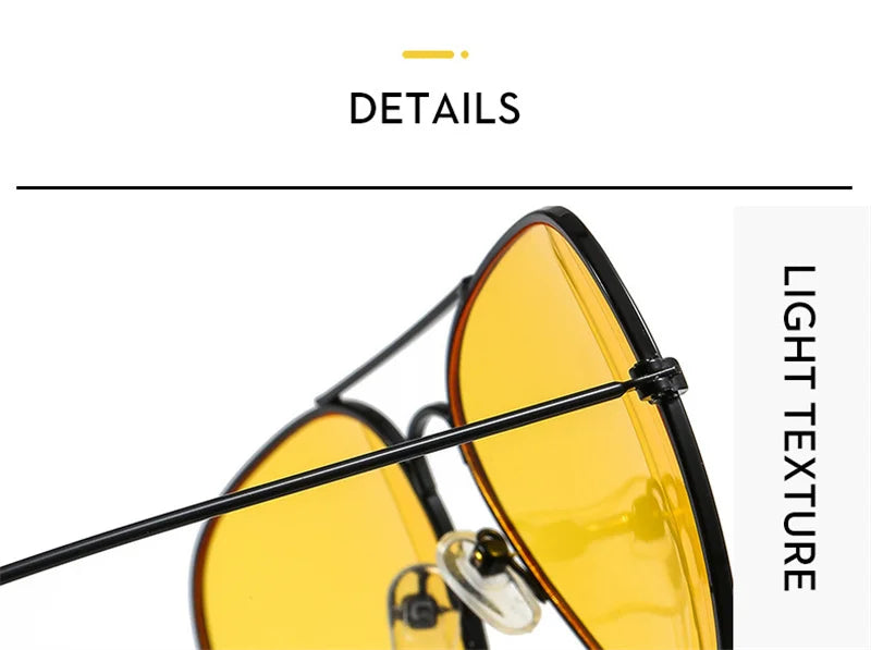 Double Bridge Aviator Sunglasses – Alloy Frame Gradient Lenses for Unisex Fashion