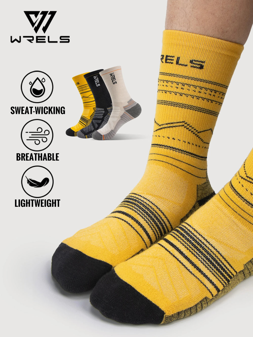 Merino Wool Hiking Socks – Lightweight Mid-Calf Performance for Outdoor Sports