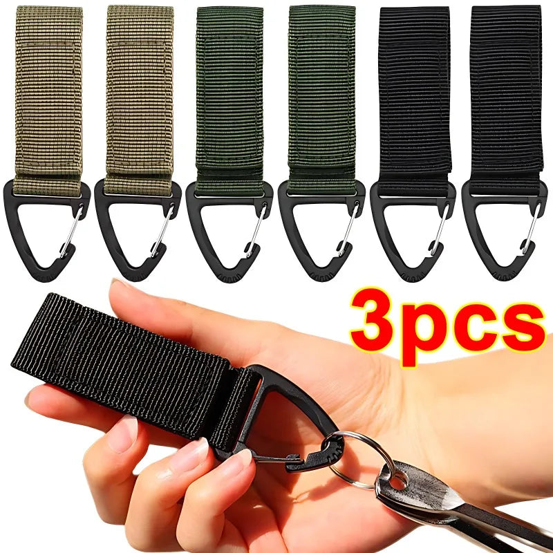 Nylon Tactical Glove Hook – Durable Carabiner Clip for Outdoor Camping