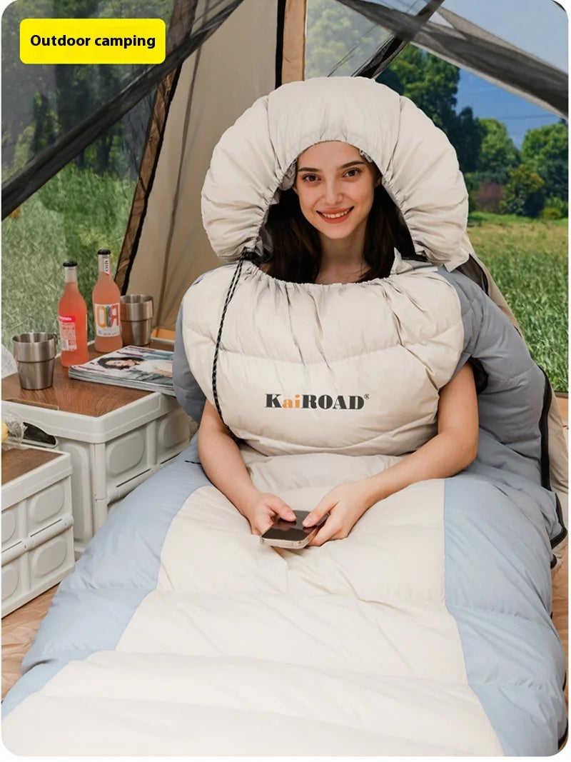Stretchable Down Sleeping Bag – Ultralight Machine Washable for Camping