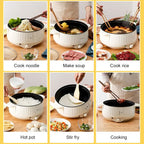 Non-Stick Electric Multi Cooker – Compact Household Pot for Small Meals