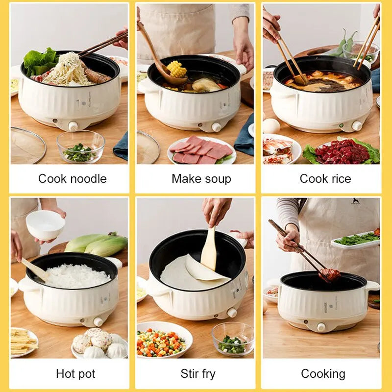 Non-Stick Electric Multi Cooker – Compact Household Pot for Small Meals