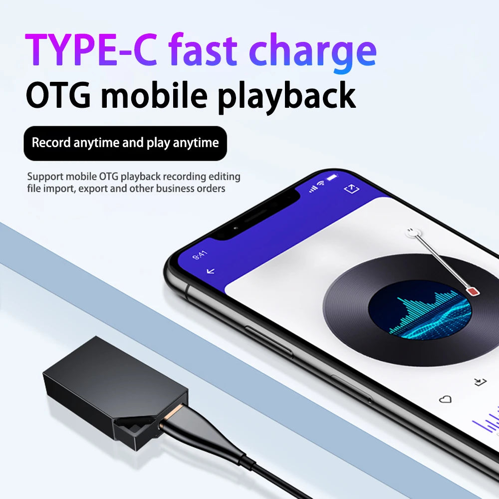 Digital Voice Recorder – Ultra-Thin Audio Dictaphone for Professional Meetings
