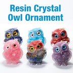 Crystal Owl Ornament – Natural Gemstone Figurine for Home Decor and Aquarium
