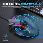 RGB Gaming Mouse – 12800 DPI Programmable 12-Button Ergonomic Controller for PC