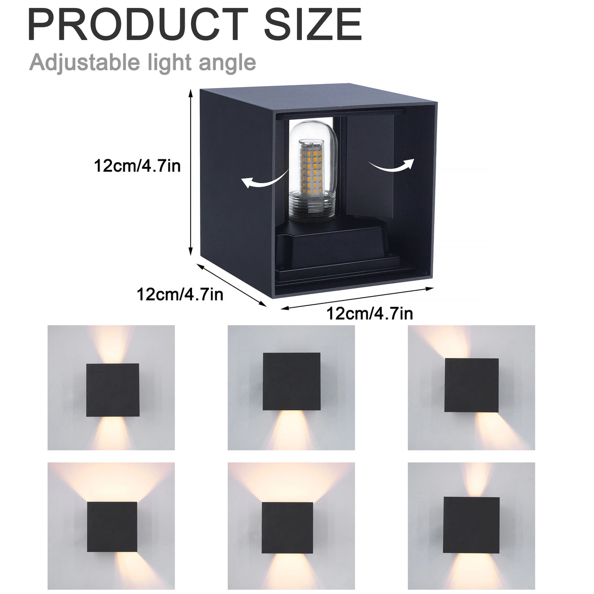 Modern Aluminum LED Wall Lamp – Waterproof IP65 Light for Indoor Outdoor Decor