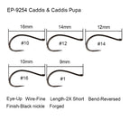 Barbless Fly Fishing Hooks – Black Nickel Steel for Dry and Wet Fly Tying