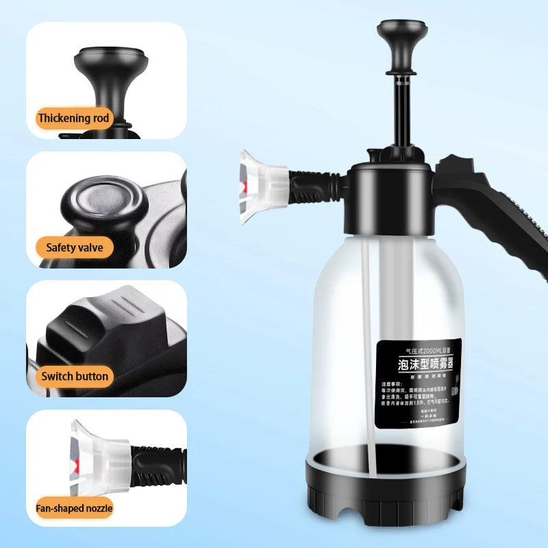 Foam Spray Gun – 2L Capacity for Car Washing and Garden Watering