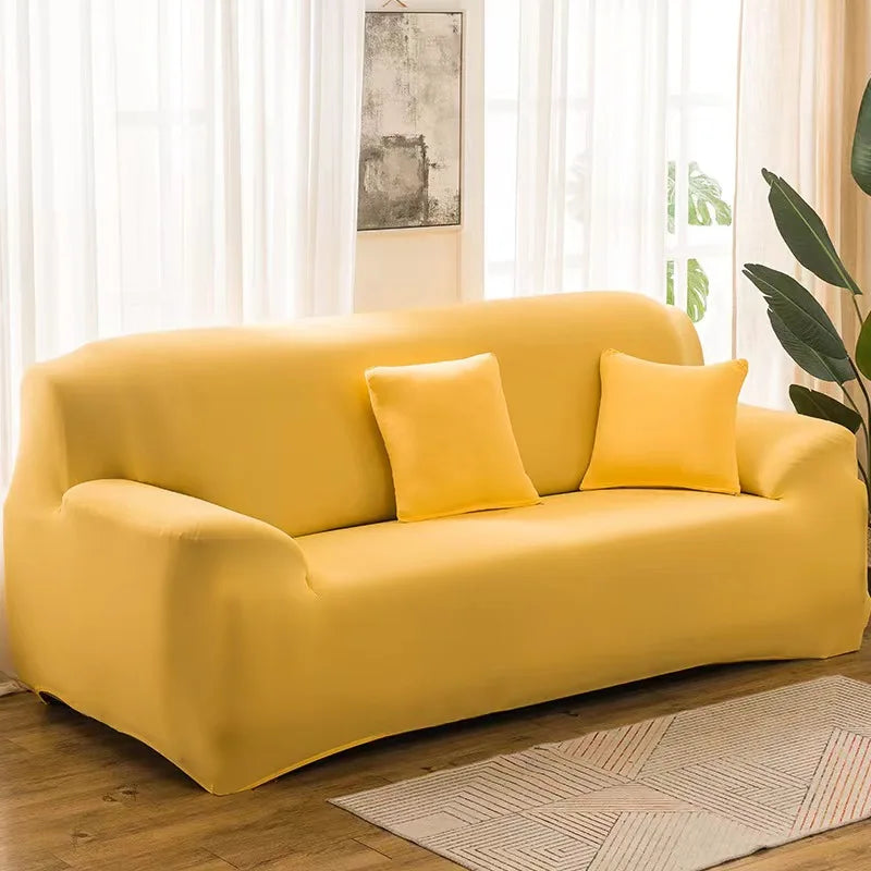 Stretch Milk Silk Sofa Cover – Fitted Couch Slipcover for Living Room Furniture