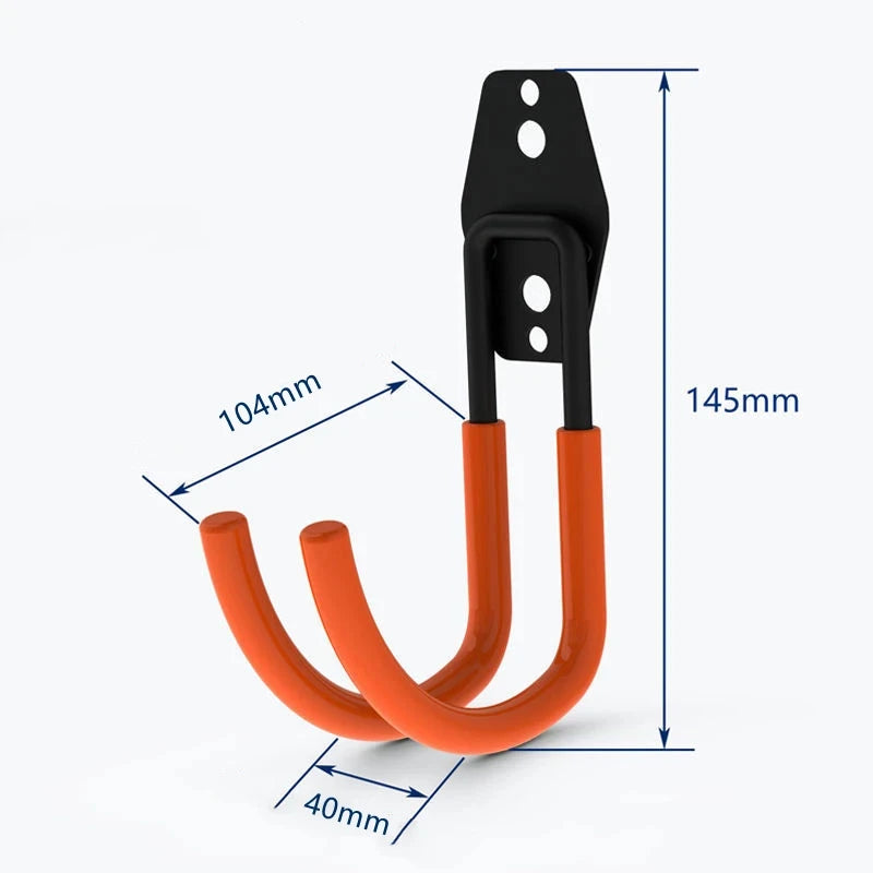 Heavy Duty Metal Wall Hook – Anti-slip Storage Hanger for Garage Garden Tools