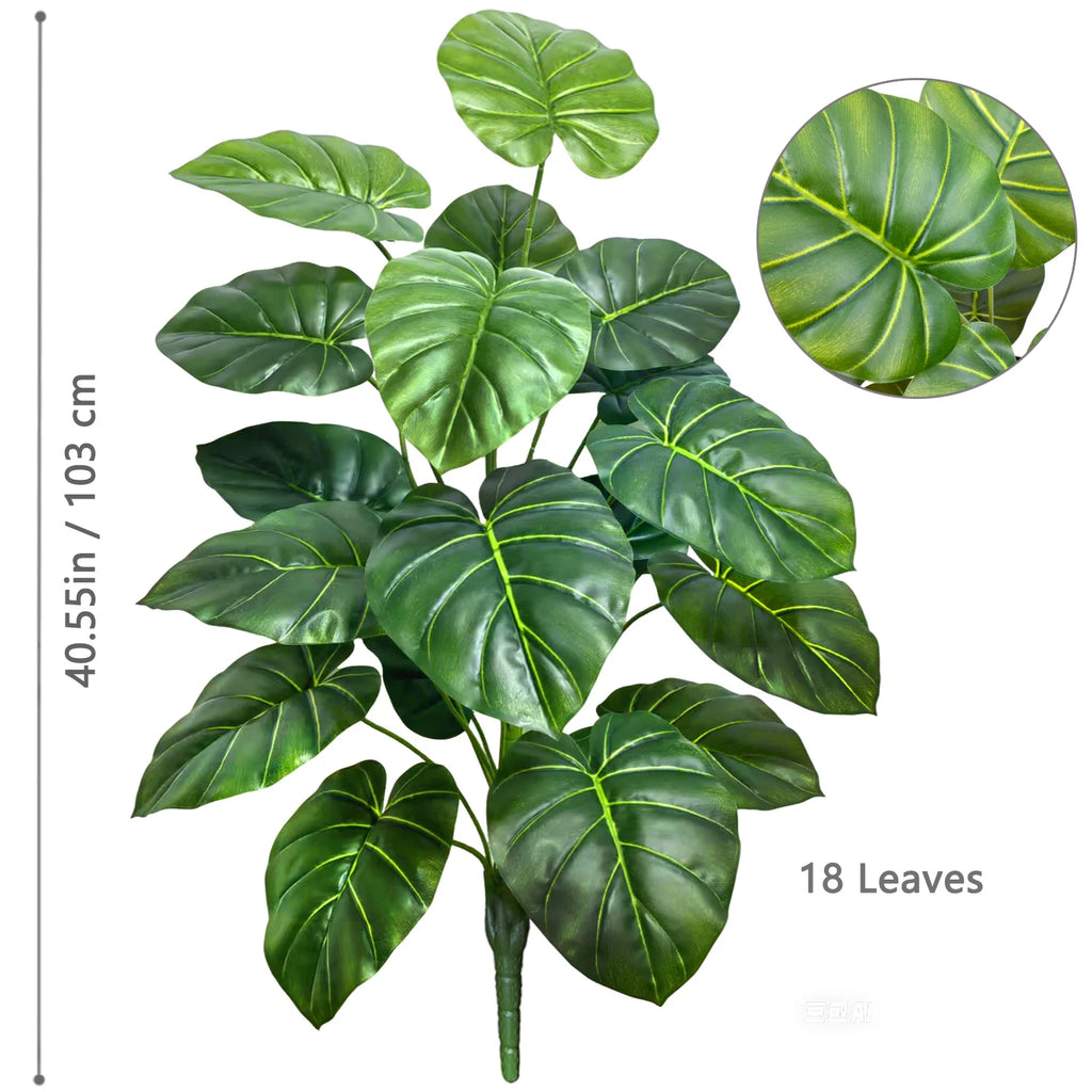 Artificial Monstera Plant – 104cm Plastic Palm Tree for Home Office Decor