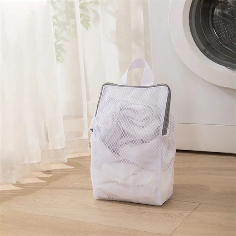 Mesh Zipped Laundry Bag – Anti-Deformation Polyester Net for Washing Machines