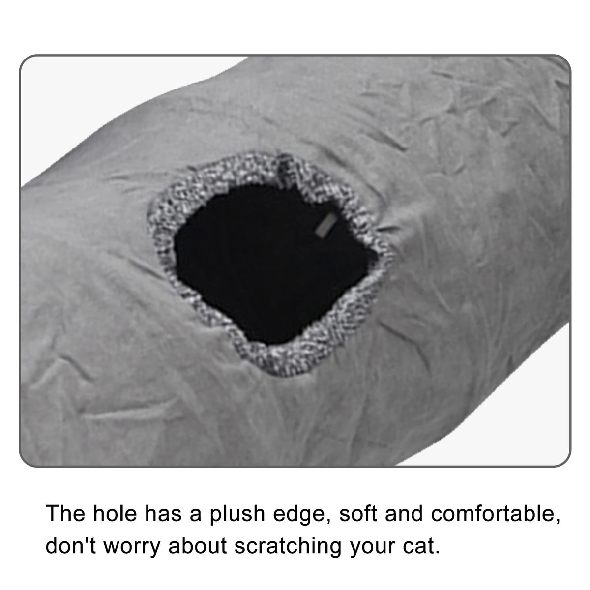 Collapsible Suede Cat Tunnel – Interactive Play Tube for Large Pets