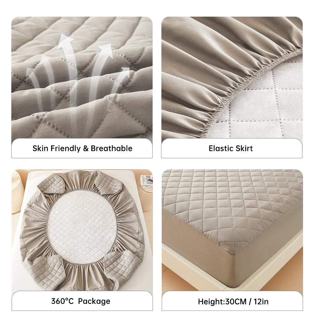 Waterproof 3D Air Fabric Mattress Protector – Breathable Bed Cover for Home