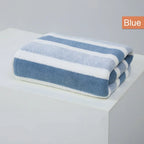 Striped Cotton Towel Set – Absorbent Quick-Dry Fabric for Bathroom Decor