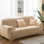 Stretch Milk Silk Sofa Cover – Fitted Couch Slipcover for Living Room Furniture