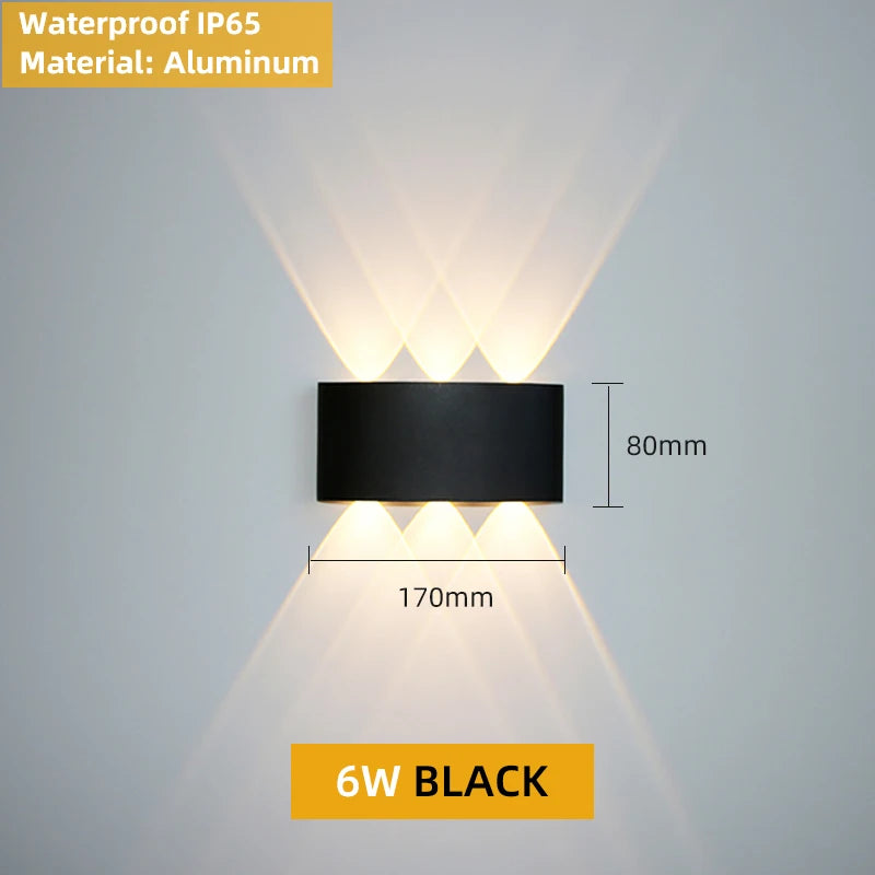 Aluminum LED Wall Lamp – IP65 Waterproof Lighting for Indoor and Outdoor