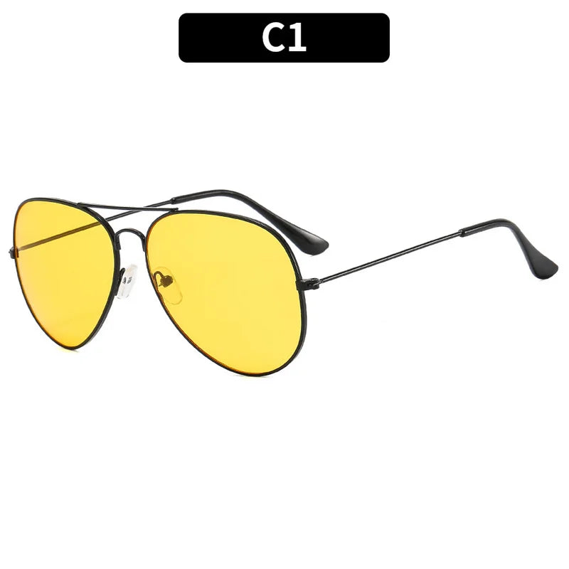 Double Bridge Aviator Sunglasses – Alloy Frame Gradient Lenses for Unisex Fashion