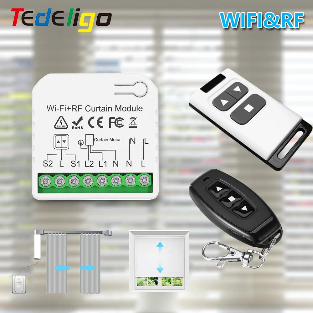 WiFi Smart Curtain Switch – Rolling Shutter Controller for Alexa Home Automation