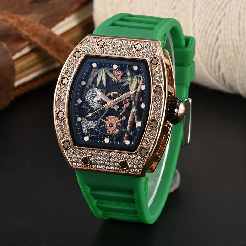 Bamboo Hollow Dial Quartz Watch – Fashionable Wooden Wristwatch for Men