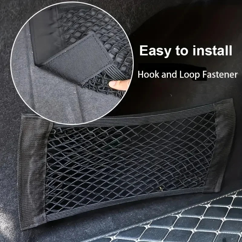 Car Trunk Storage Net – Elastic Mesh Organizer for Cargo and Safety