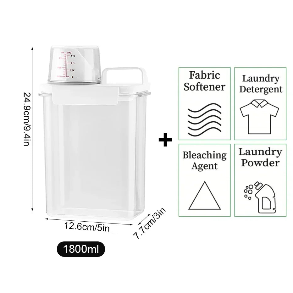 Airtight Laundry Detergent Storage Container – Multi-Size Powder Organizer for Home
